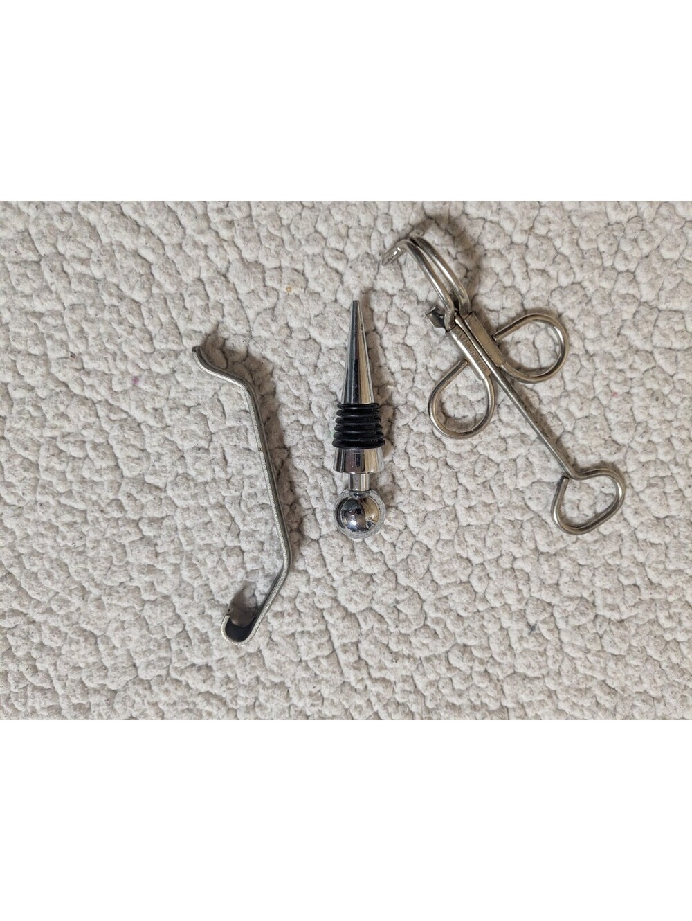 Vintage kitchen tools/gadgets cherry pitter, wine stop